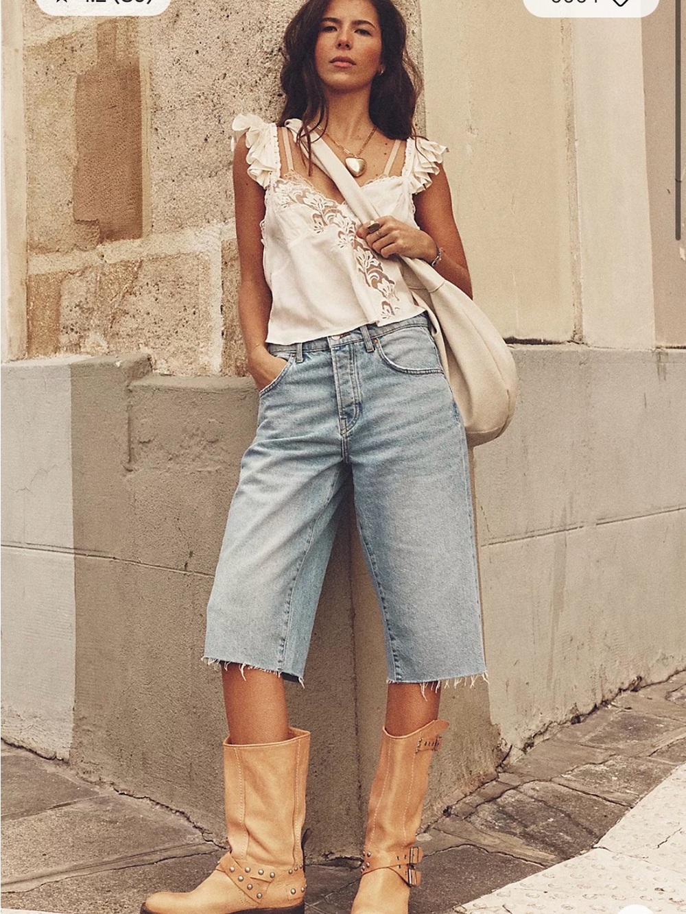 We The Free Jam Session Relaxed Capri Jeans Size 25 NWT Free People